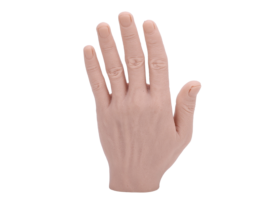 Modelo De Mão Masculina De Silicone Reutilizável Realista Flexível Para Adereços Festivos E Prática De Pintura Mão Esquerda