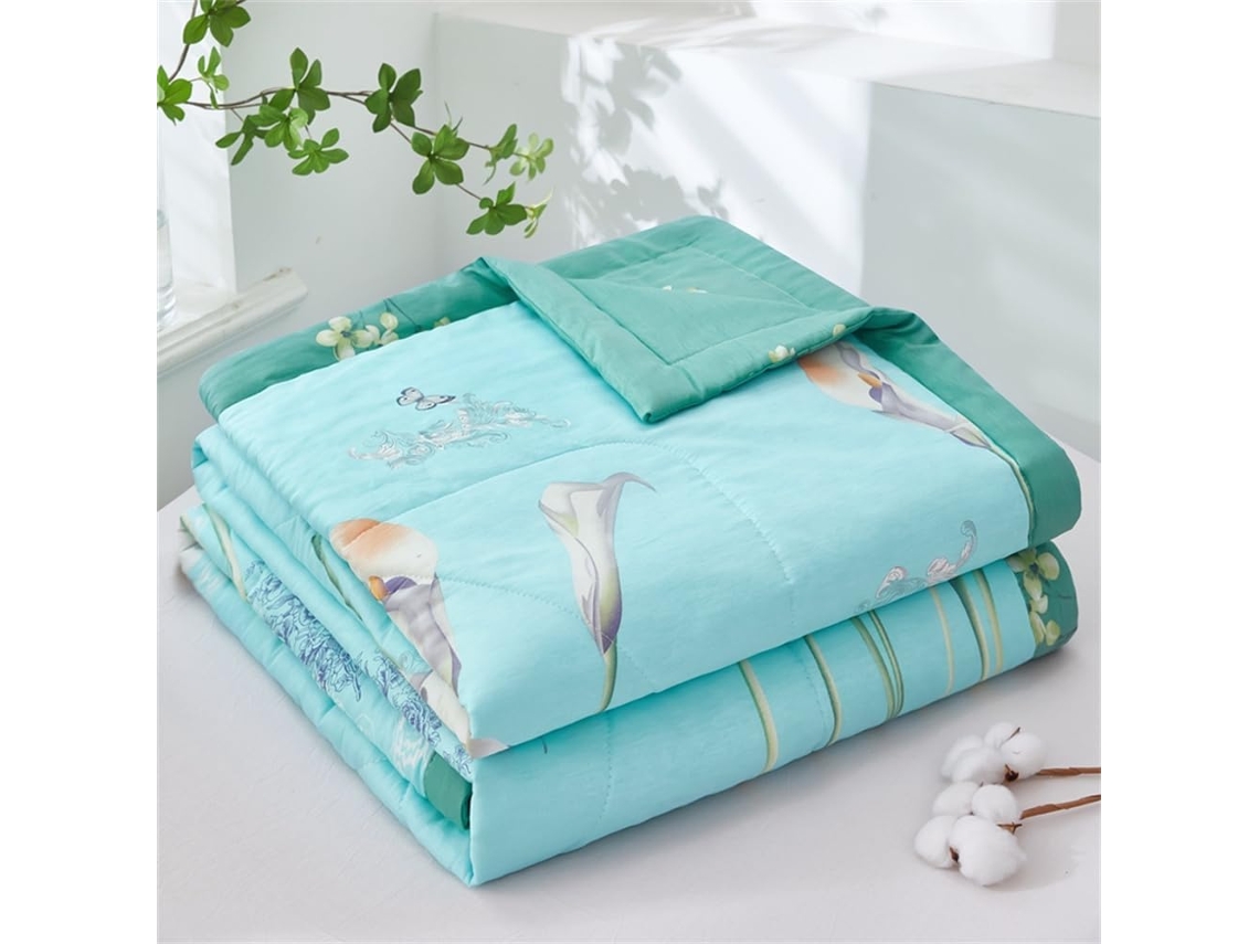 Colcha Acolchoada Fansu Capa de Cama Manta para Ar Condicionado Edredom Conjunto 100% Algodão Sofá com Estampa