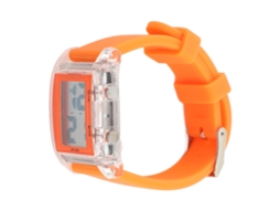 Relógio Digital Esportivo com Luz El Resistente À Água 50m Pulseira de Silicone Laranja