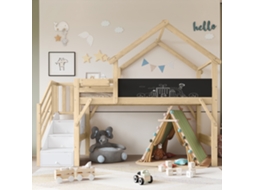 Cama De Berço Infantil Anti-queda Telhado Único 90x200cm