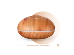 (cor Madeira Clara) Umidificador Ultrassônico De Aromas De 200ml Com Controle Remoto E 7 Cores De Luz.