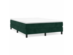 Estrutura de Cama com Molas Veludo Verde Escuro MAISON EXCLUSIVE (140x200 cm)