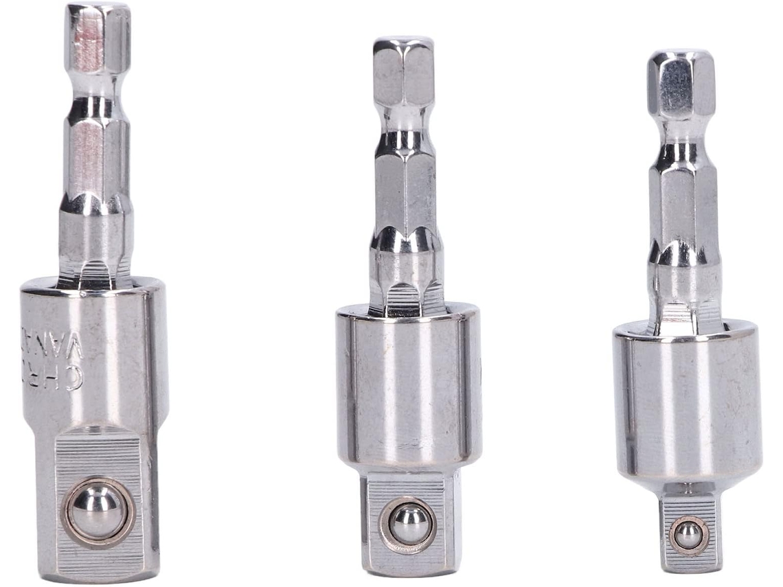 De Manga 360 ​​graus | 3 Hastes Cabeça Quadrada (1/4", 3/8" E 1/2") Para Elétrica
