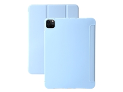 Capa Para Ipad 2/3/4 9.7 Pol. Dobrável 3 Dobras, Azul Celeste