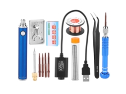 Kit de soldador de ferro USB mini, 5V, portátil, recarregável, lápis de solda azul