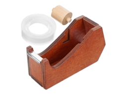Dispensador de Fita Adesiva de Madeira com Elegante Design de Animal Esculpido, Estilo Vintage, para Escritório e Artesanato. GOKOCO