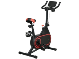 Bicicleta Estática LCD com Assento e Guiador Ajustáveis, Volante 4kg, Porta Garrafa, (93x48,5x102 112 cm) | S/MARCA