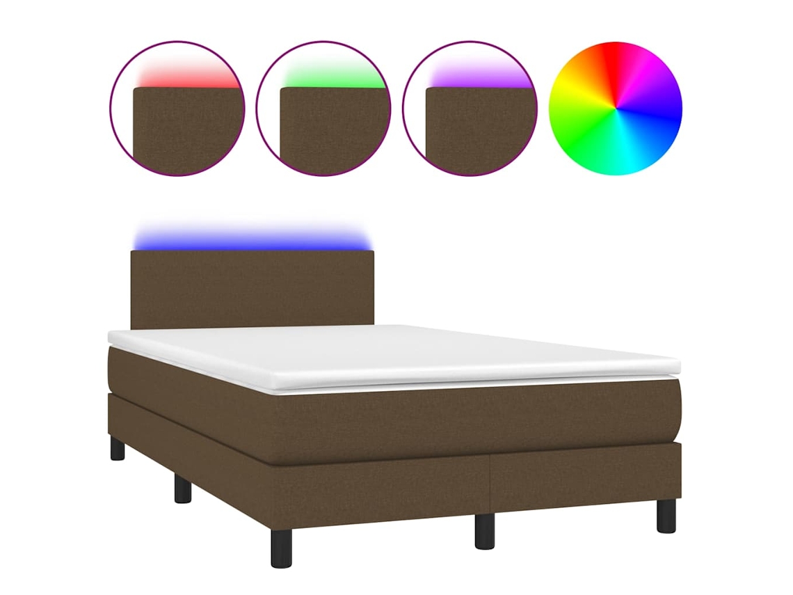 Box Spring Bed, Box Spring Beds Vidaxl Marrom Tecido (120 X 200 Cm)