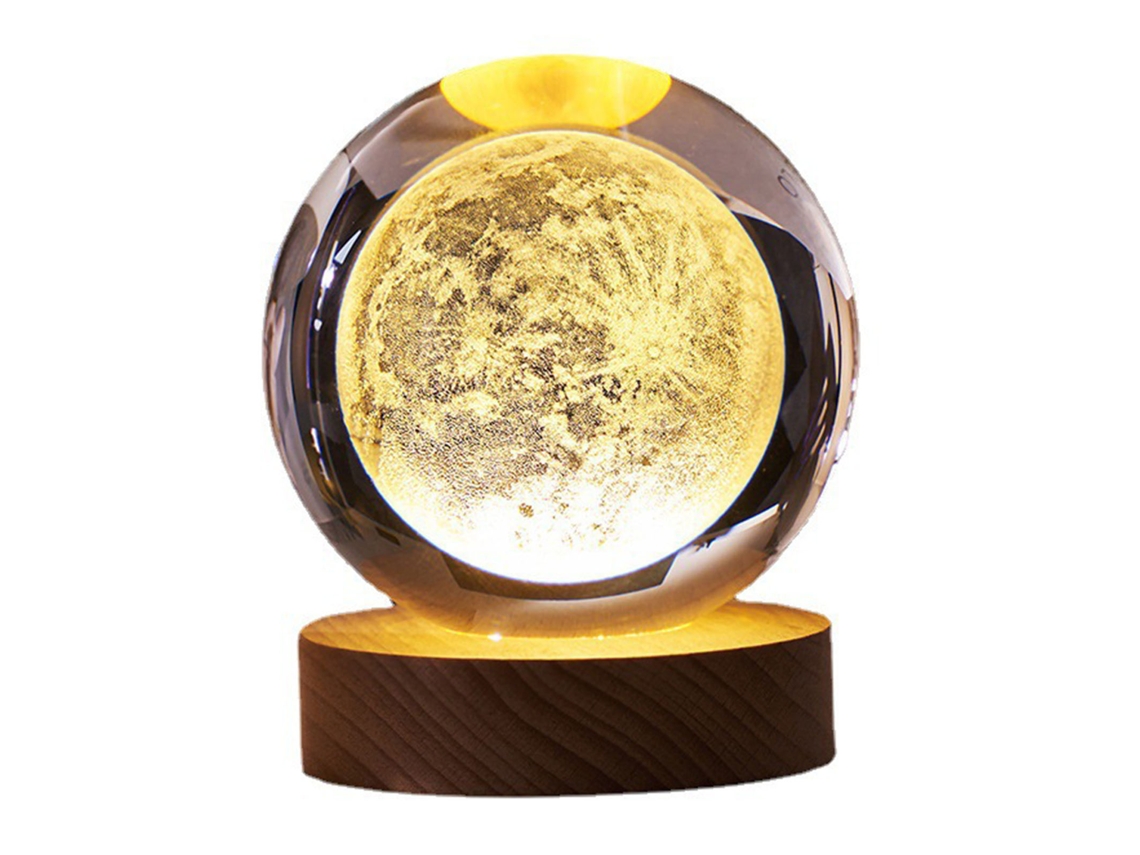Laxiscreed Bola De Cristal Quarto Com Luz Noturna Led E Tecnologia 3d Por Usb