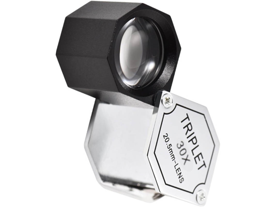 Lupa de Vidro Dobrável 10x/15x/20x/30x para Joias e Selos SFUSHOS