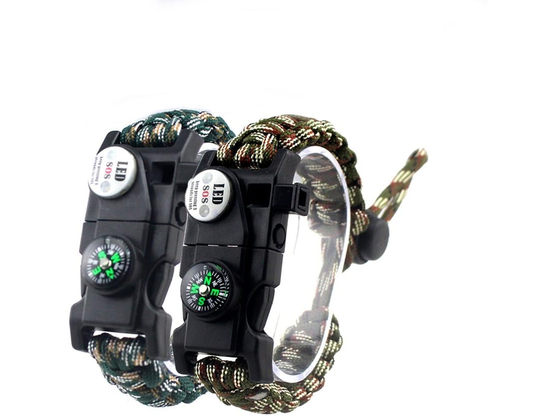Pulseira de Sobrevivência em Paracord para Homens e Mulheres BRILVIBERA