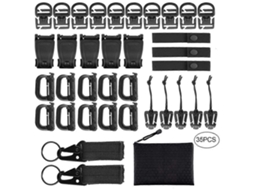 Pacote Com 35 Acessórios Para Mochila Molle, Kit De Acessórios Molle Para Fitas De Fixação, Acessórios Para Fitas De Mochila Tática.