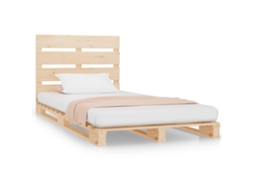 Estrutura de Cama de Solteiro Madeira de Pinho Maciça 90x190 cm MAISON EXCLUSIVE