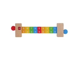 Ats regla de Descomposición Numérica Digital Colorida 1 10, Juguete Educativo de Madera para Niños, Material Didáctico de Primera Infancia Portátil