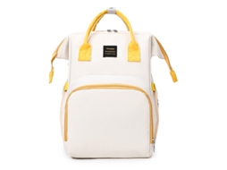Mochila Maternal, Bolsa de Fraldas Leve com Compartimento Térmico para Mamadeira, Bolsa para Bebê SPQMENT (amarela)