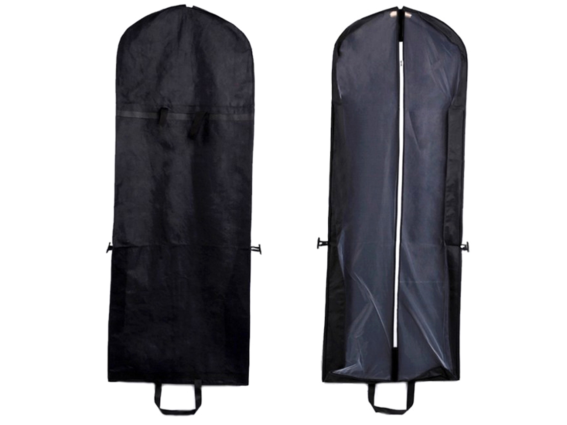 Capa Protetora Para Vestido De Noiva, Preta, 180 Cm.