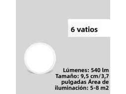 Painel Decorativo de Led Ultrafino de 2,2 Cm para Teto, Econômico e Sem Cintilação. MDUG (luz Fria de 6 W)