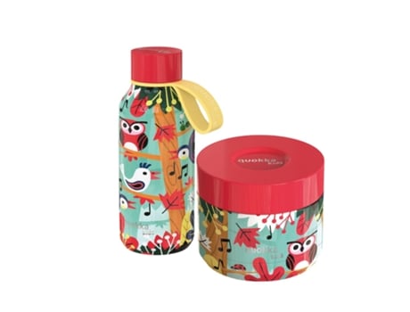 Set Escolar Termos Inox Passaros Quokka