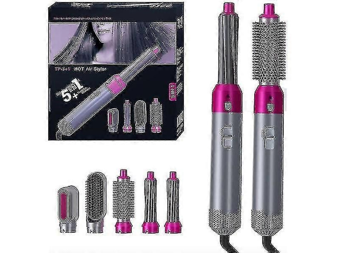 2024 Nova Escova de Secador de Cabelo 5 em 1 / Cinza Rosa Rosa TAISHENGDA