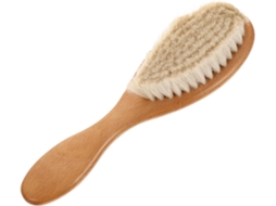 Escova De Cabelo Nolitoy Leve, Com Design Ergonômico E Cerdas De Lã Em Madeira Natural, Ideal Para Meninos E Meninas