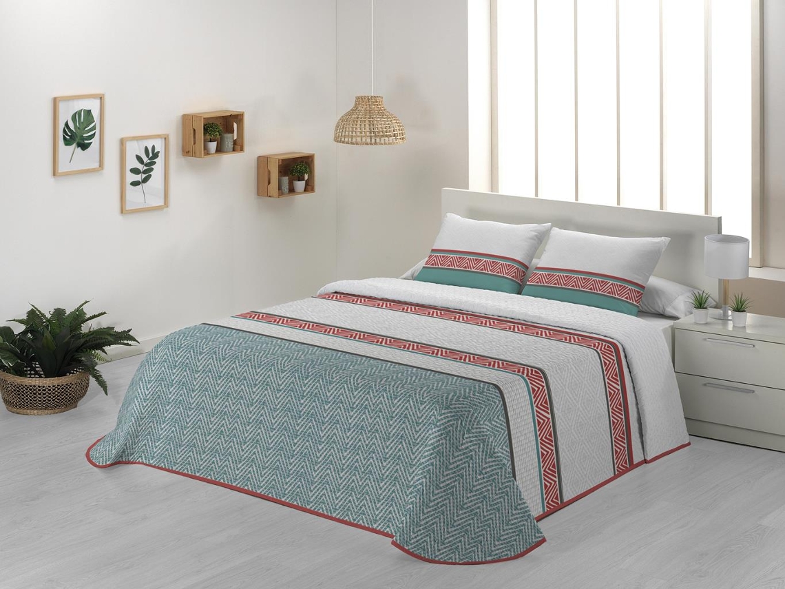 Colcha JVR Cuba (Poliéster - Azul - 235 cm)