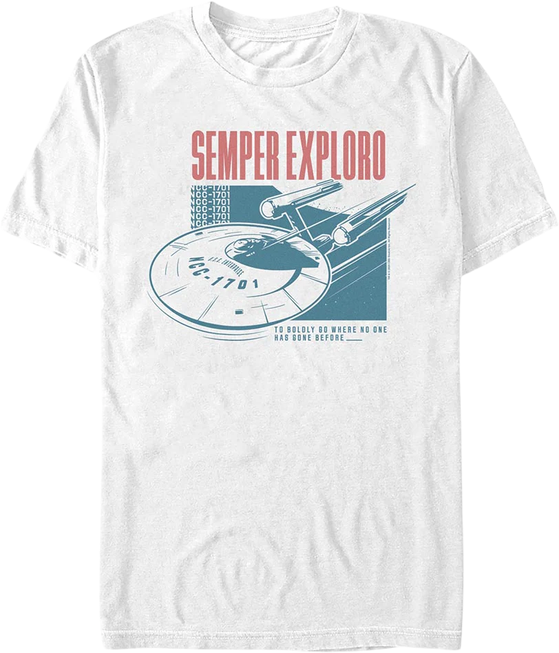 T-shirt Rockinstone Semper Exploro Star Trek(m)