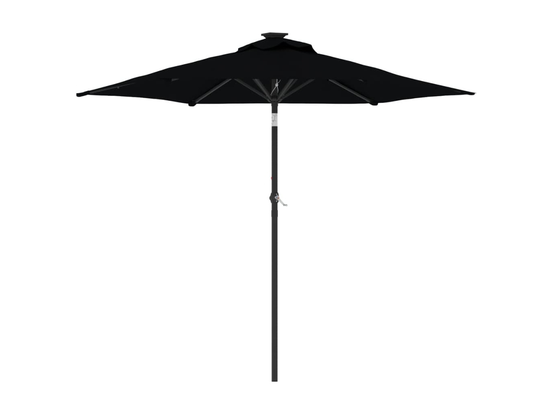 Maison Exclusive - Guarda-sol De Jardim Com Poste De Aço 225x225x212 Cm Preto