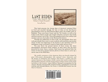 Livro Last Rides Cowboys Indians Generals Chiefs The Legacies of the Early Photographers of the American West de Paul Jensen (Inglês)