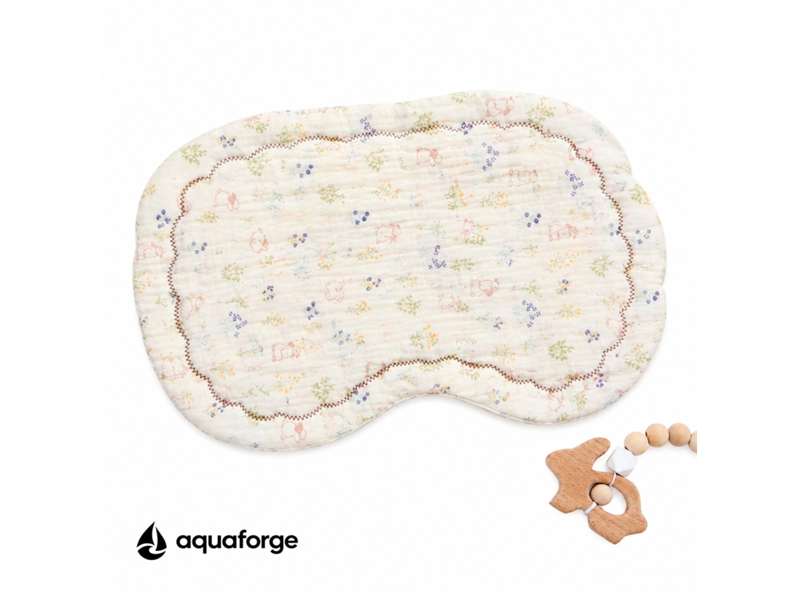 Almofada Infantil Algodão Respirável 37 X 23 Cm