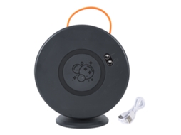 Máquina De Bolhas De Rotação Automática Recarregável Usb Para Crianças Festas Aniversário Brinquedo Preto