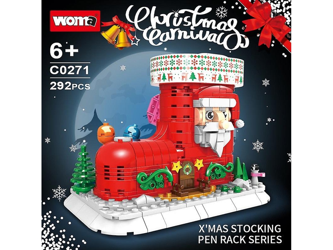Rvore De Natal Papai Noel Renas Natal Meia Casa Torre Blocos De Construo Cidade Inverno Casa Natal Carro Modelo Brinquedos Presentes Hengjian