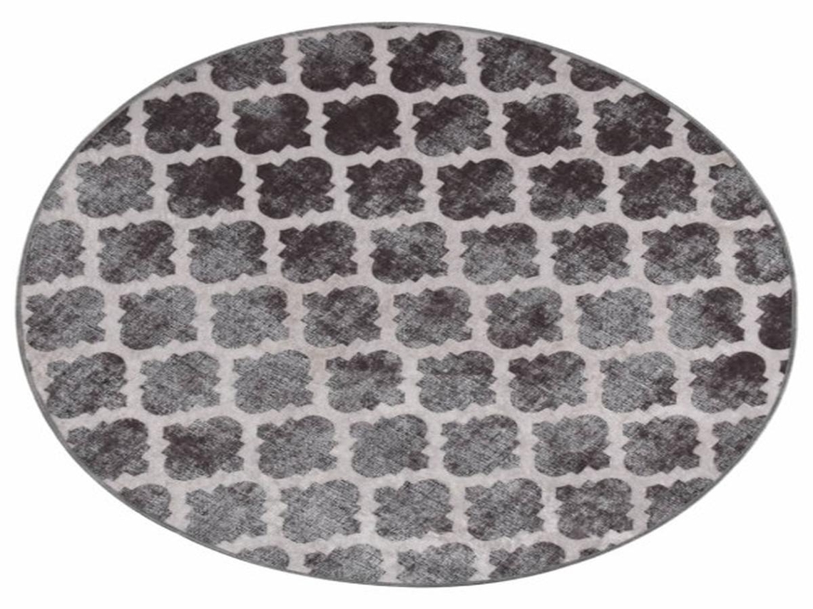 Lurelia Tapete Redondo Antiderrapante Lavável Absorvente Antibacteriano Pvc Poliéster Ø120 Cm Entrada R425