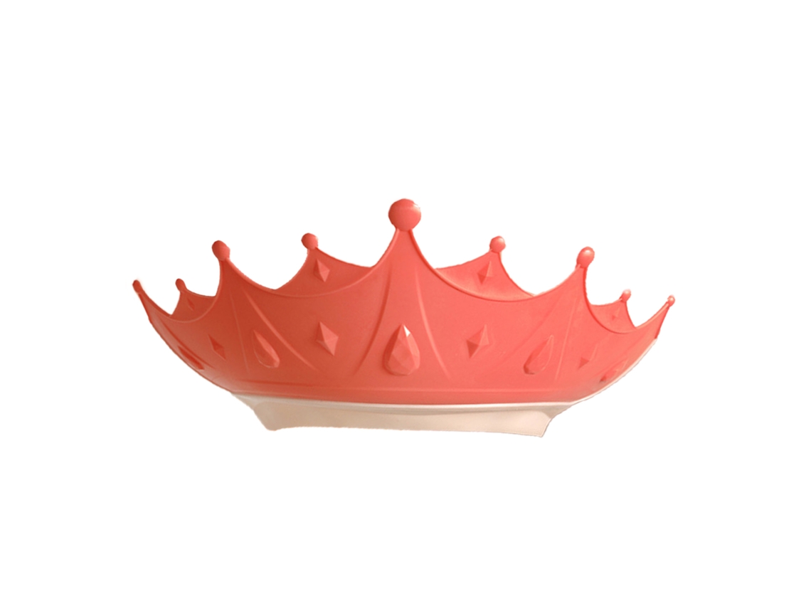 Boné De Banho Para Bebê Silicone Coroa Ajustável Protetor Ouvido Impermeável Vermelho