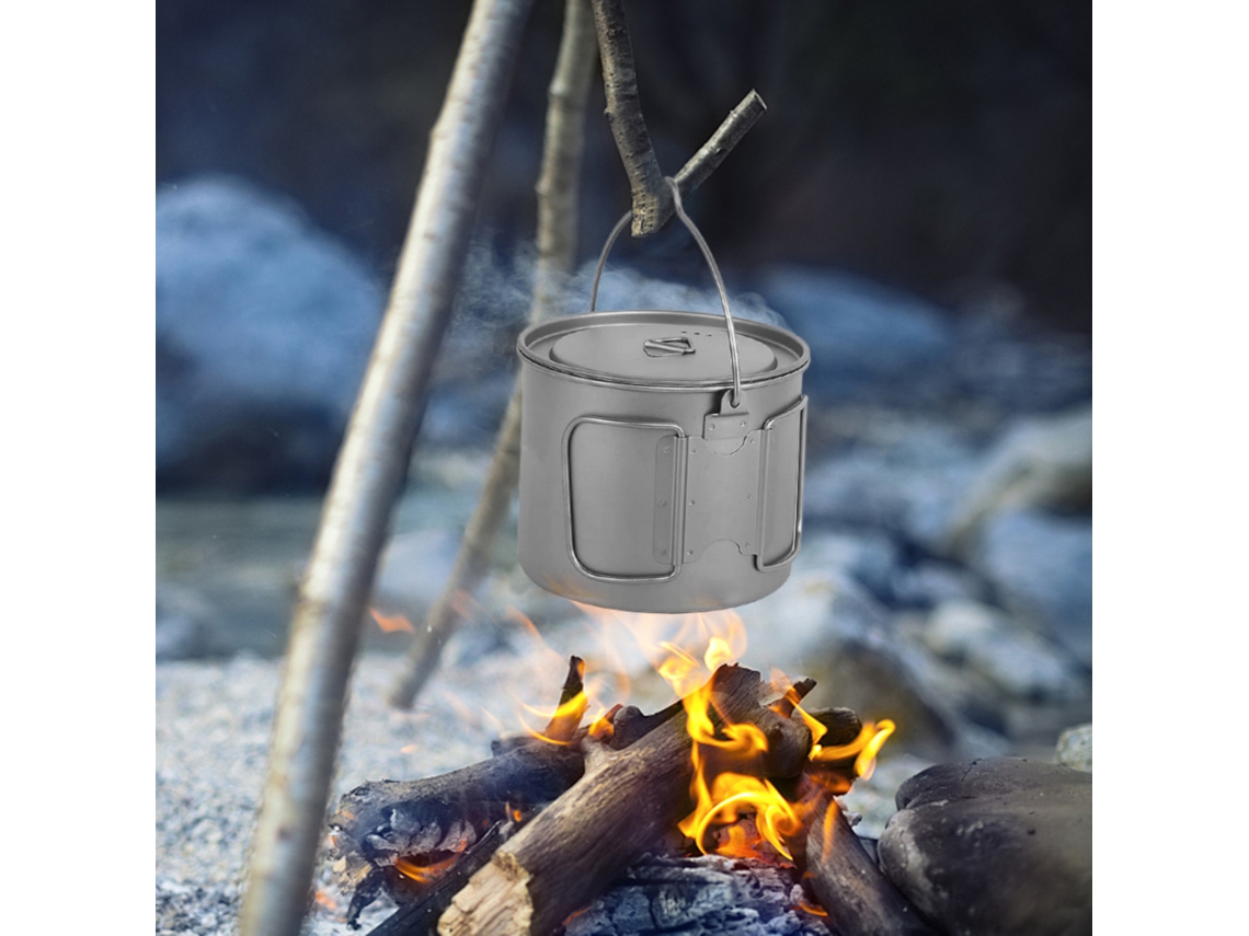 Panela de Titânio 1100ml Ultraleve para Camping