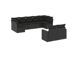 Garden Sofa Set, Garden Sofa Sets Vidaxl Preto Rattan / Vime (n/a)
