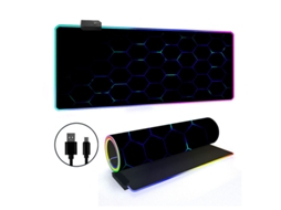 Mouse Pad Com 14 Modos De Luz Rgb E Base Antiderrapante Aquaforge (estilo 19, 3006003mm)