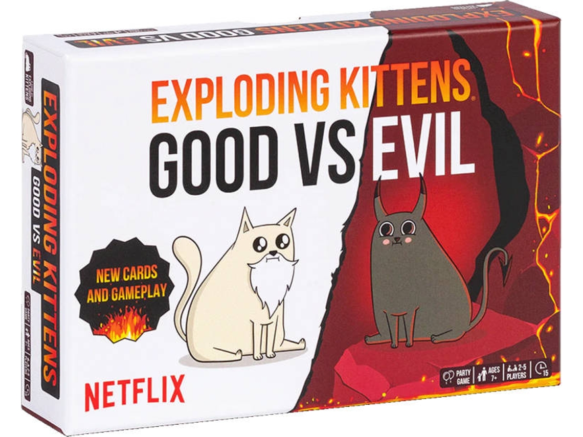 Jogo de Tabuleiro DIVERCENTRO Exploding Kittens: Good Vs. Evil (+7 anos)
