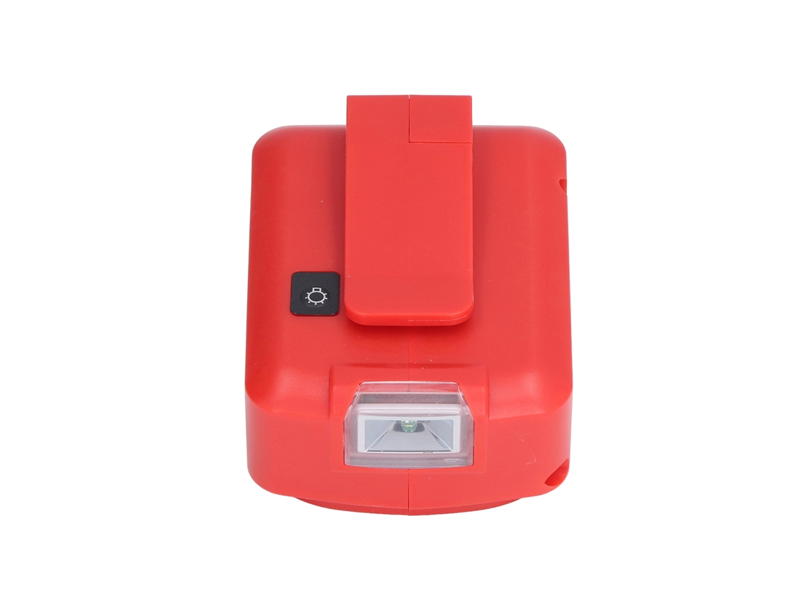 Adaptador de Luz Led com Carregador Duplo Usb Bateria Lítio Fonte de Alimentação Entrada 14.4‑20v S/MARCA