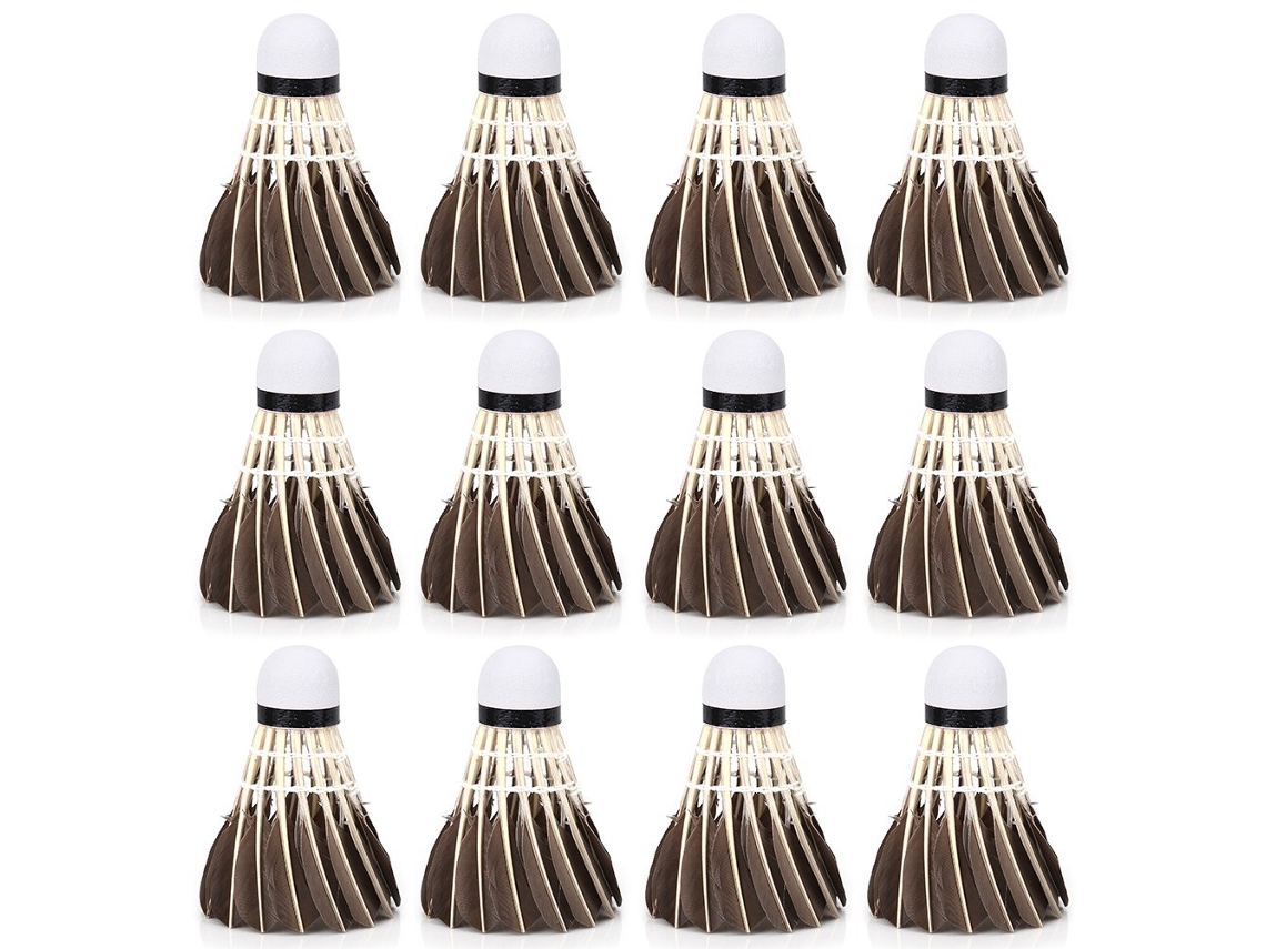 12pcs/ Lote Bola De Badminton Durável Shuttlecock Pluma Esporte Exterior Treinamento Acessório