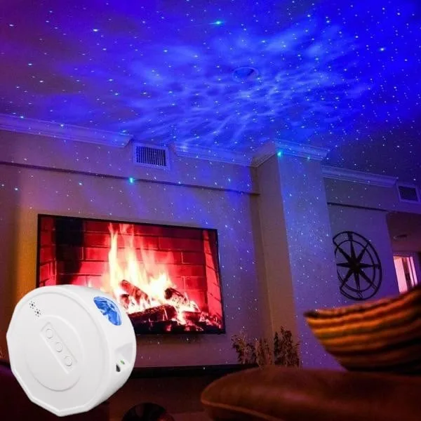 Projetor de Estrelas com Lâmpada Espacial e Alto, Falante Bluetooth BRILVIBERA