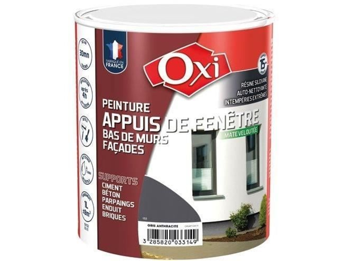 Pintura Para Suportes De Janela Oxi Lata 1 L Cinza Antracite Ral 7016