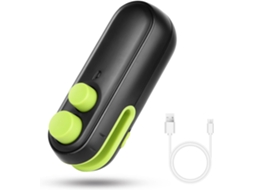 Seladora Mini Preto 2em1 Portátil P Sacos Plásticos Alimentos Lanches Cereais ZYBLSSBB
