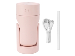 Humidificador mini portátil com névoa fria USB e vibração automática para quarto e mesa rosa S/MARCA