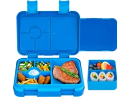 Caixa Almoço Infantil - Bento Portátil - 6 Compartimentos - Divisórias - Escola E Exterior - Pp - Azul