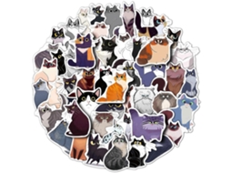 Adesivos Fofos De Gatos, Conjunto Com 50 Unidades, À Prova Dágua E Resistentes A Raios Uv, Ótimos Para Todos Os Seus Gadgets Aquaforge