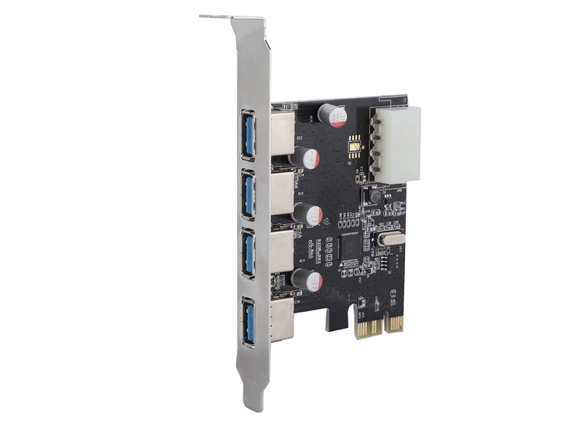 Placa Adaptadora De Controlador Pci-e Para Usb 3.0 Com 4 Portas Usb 3.0 Para Windows