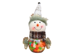 Laxiscreed Caixa De Armazenamento De Natal Com Rena, Boneco De Neve E Doces Para Decoração Festiva