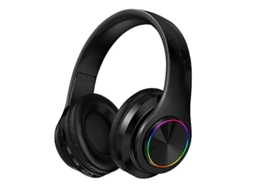 Fones De Ouvido Sem Fio Bluetooth, Fones De Ouvido Dobráveis ​​coloridos Led Light Comfort Over-ear, Microfone Embutido, Fm, Slot Para Cartão Sd,