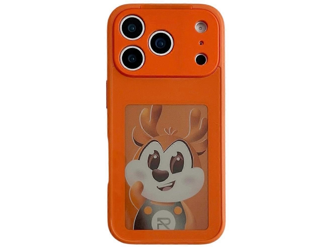 Loja Iberiancapa De Telefone E-ink Inteligente Compatível Com Iphone 17 Pro, Ecrã Hd De 4 Polegadas Com 4 Cores, Nfc, Ecrã Personalizável Diy Laranja