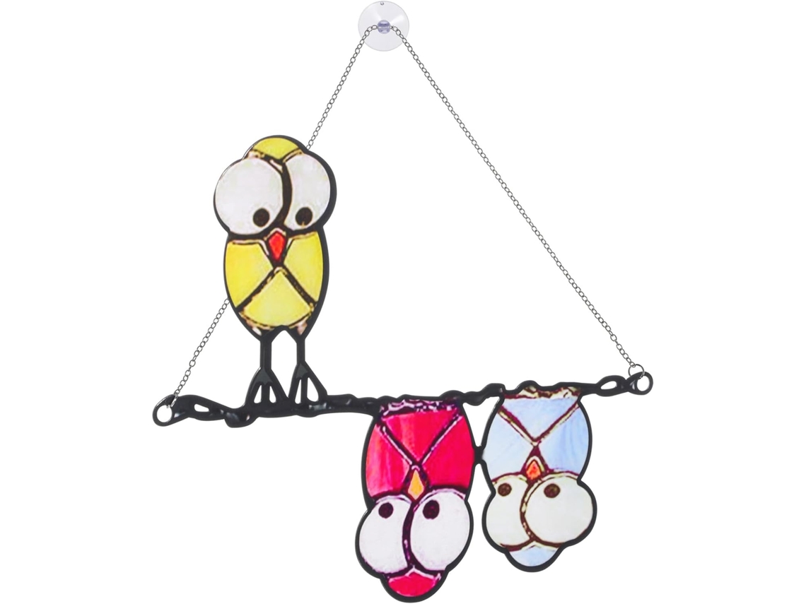 Ornamento de Parede em Forma de Pássaro, Feito em Ferro Fundido, para Pendurar. para Decoração de Jardim, Jardim Ou CHABERLU